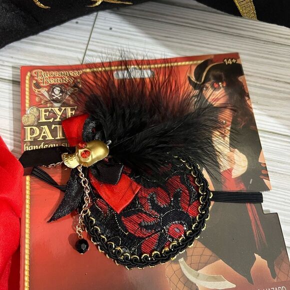 Pirate Accessories Hat and Eye Patch - Picture 3 of 4